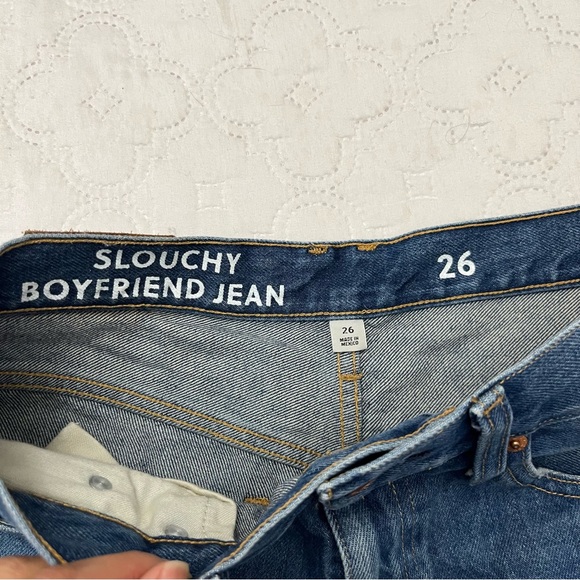 J.Crew Slouchy Boyfriend Jeans 26 Bright Indigo 100% Cotton BA643 - Picture 7 of 17